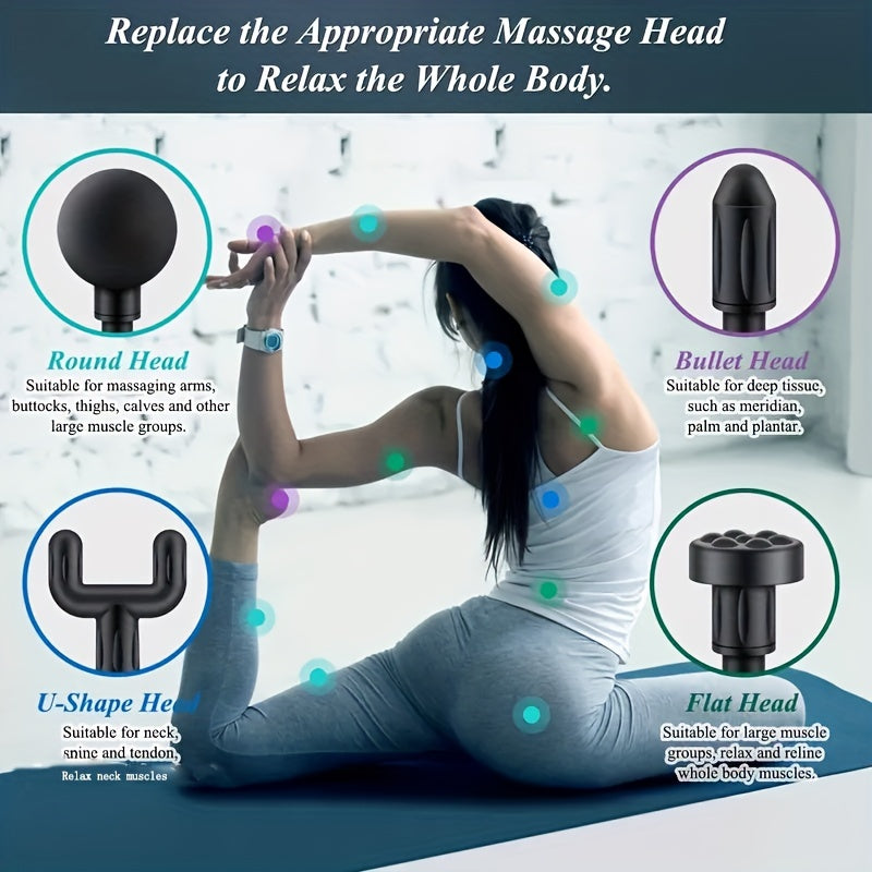 1pc High Torque Massage Gun, Deep Tissue Muscle Handheld Impact Massager, Ultra Compact And Elegant Design, Suitable For Body, Back, And Neck Massage Relaxation, Father's Day Gift For Dad
