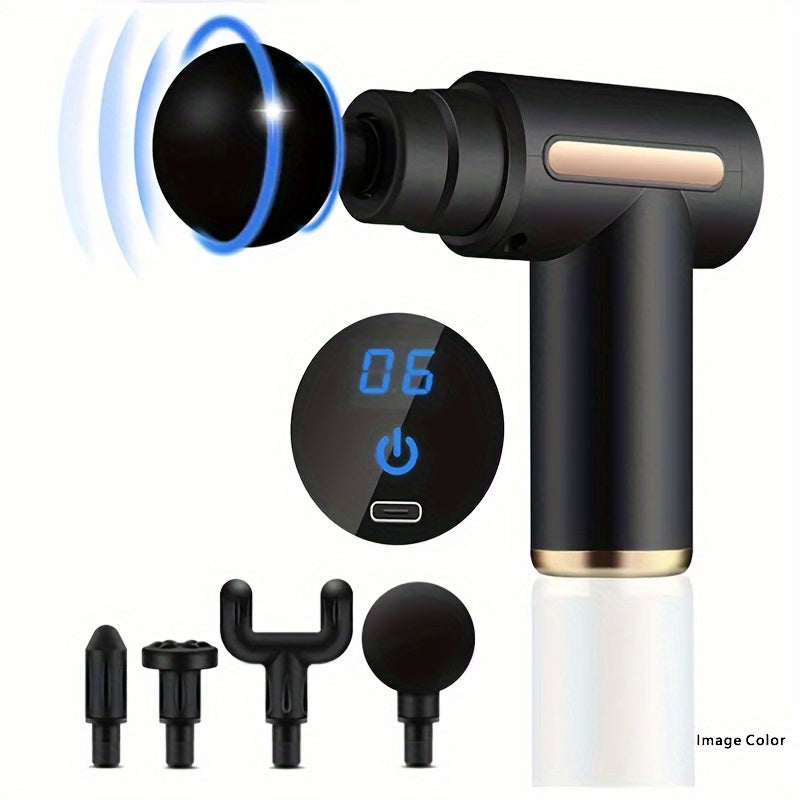1pc High Torque Massage Gun, Deep Tissue Muscle Handheld Impact Massager, Ultra Compact And Elegant Design, Suitable For Body, Back, And Neck Massage Relaxation, Father's Day Gift For Dad