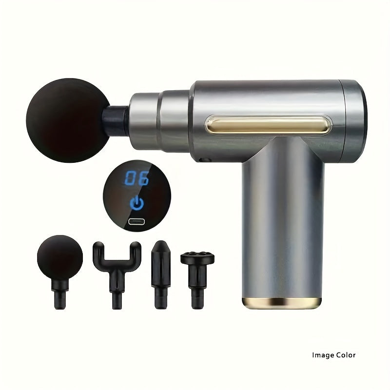1pc High Torque Massage Gun, Deep Tissue Muscle Handheld Impact Massager, Ultra Compact And Elegant Design, Suitable For Body, Back, And Neck Massage Relaxation, Father's Day Gift For Dad