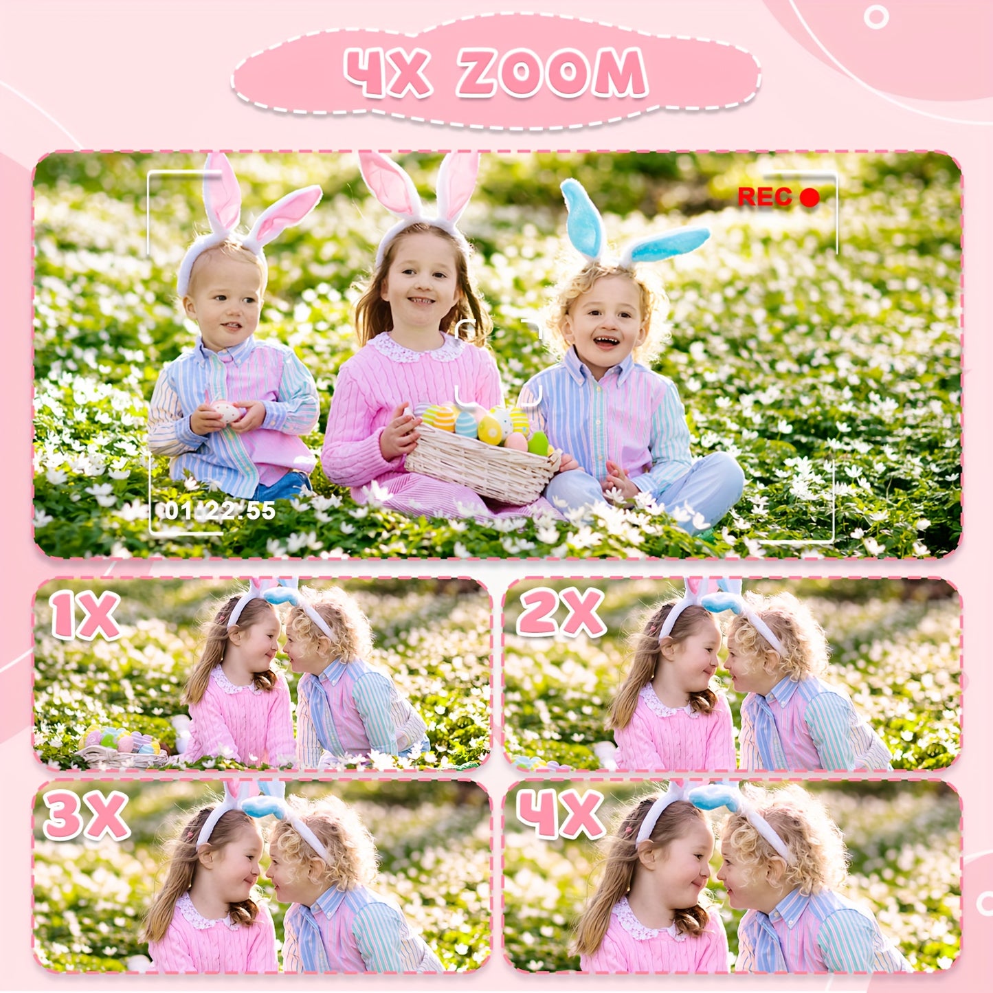 Magical Unicorn Digital Camera for Kids - 32G SD Card, Rechargeable, High-Definition, Portable, Electronic Camera Toy, Perfect Christmas Birthday Gift with Card Reader