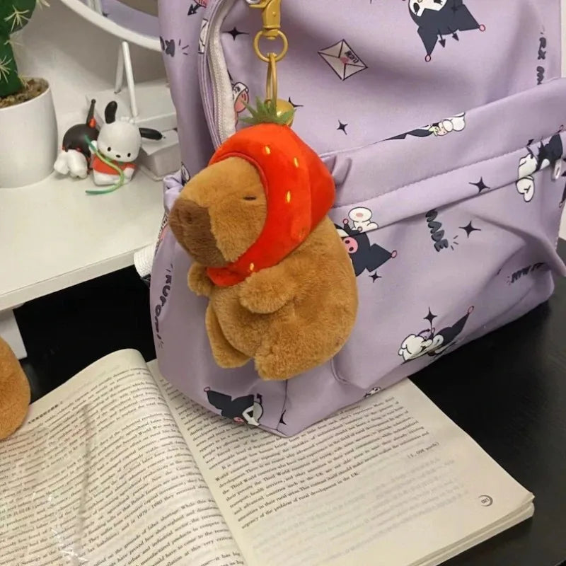 Capybara Plush Keychain Cute Bag Pendant Creatuve Fluffty Animals Keyring Kawaii Stuffed Doll Keychains Birthday Gift 2024 Trend