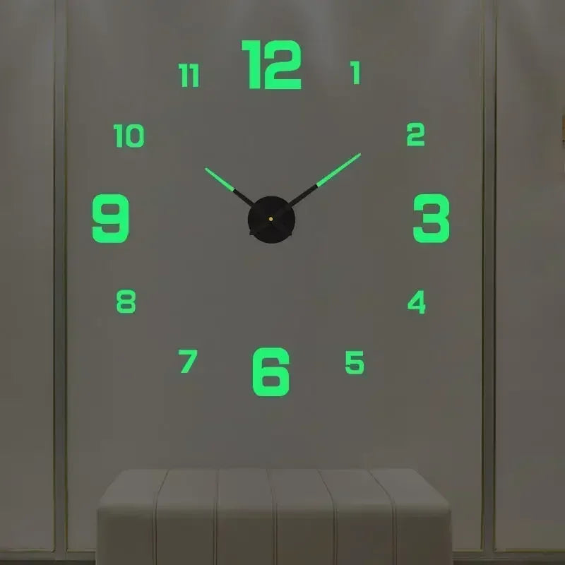 New Modern Design Large Wall Clock 3D DIY Quartz Clocks Fashion Watches Acrylic Mirror Stickers Living Room Home Decor Horloge