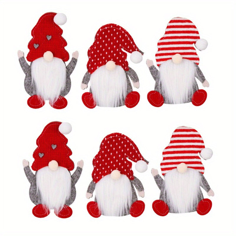 12pcs Festive Christmas Gnome Cutlery Set - Knife, Spoon & Fork Holders for Holiday Table Decor, Perfect for Home Entertaining
