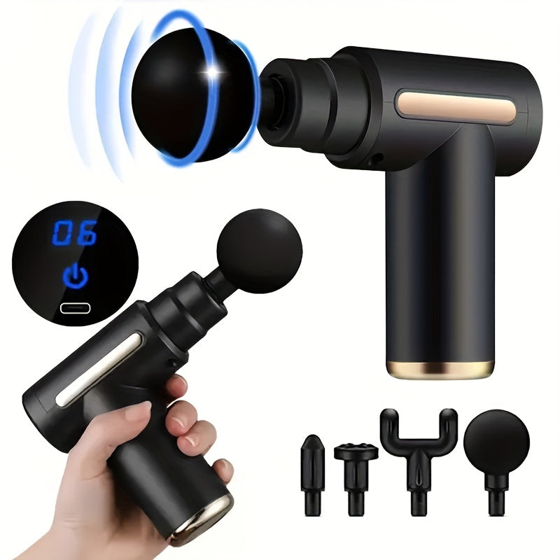 1pc High Torque Massage Gun, Deep Tissue Muscle Handheld Impact Massager, Ultra Compact And Elegant Design, Suitable For Body, Back, And Neck Massage Relaxation, Father's Day Gift For Dad