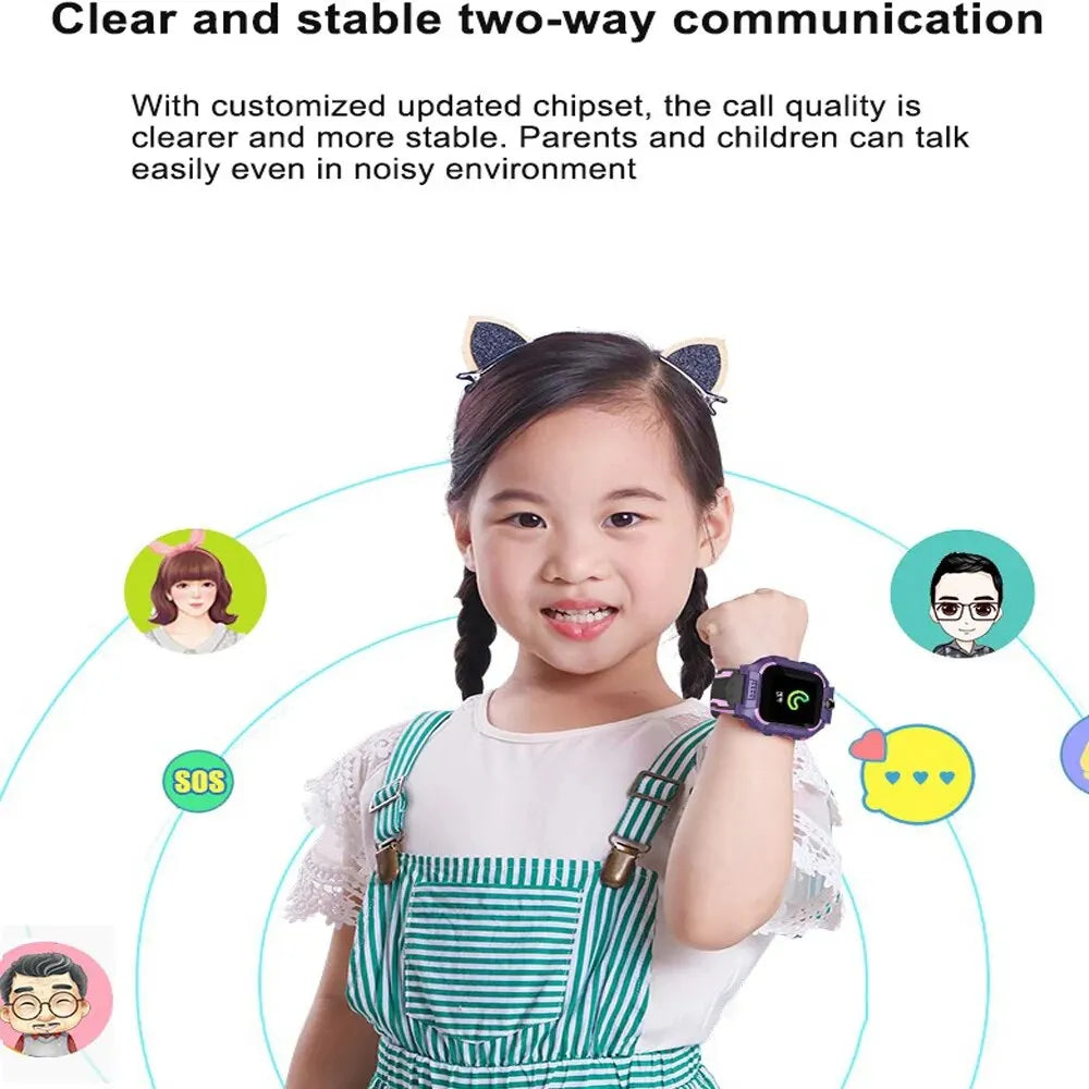 Kids Smart Watch 2024 New Sim Card Smartwatch For Children Sos Call Phone Camera Voice Chat Photo Boy Girl Gift Color Screen Q19