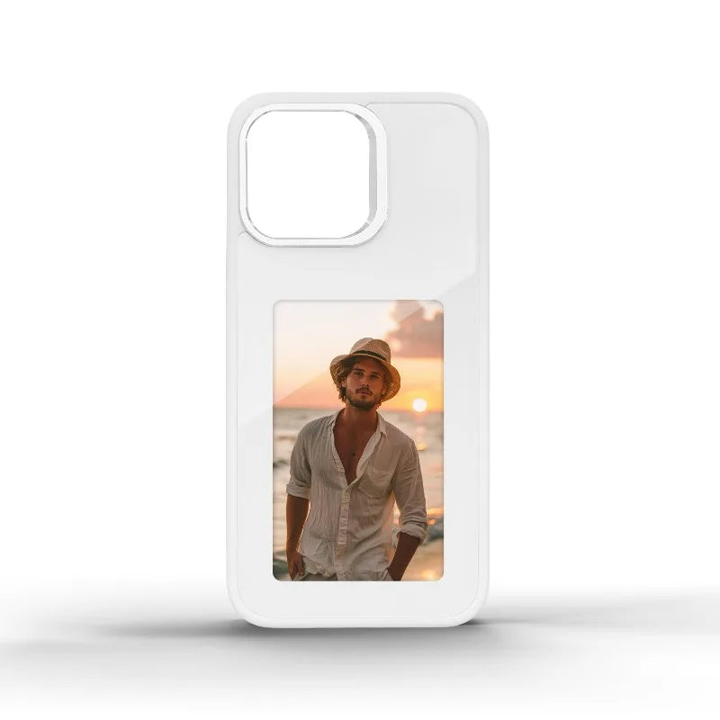 NFC DIY Picture Ink Bracket Phone Case Stand for iPhone 15 14 13 Pro Max Case Screen Phone Cover Cartoon Ink Protection Holder