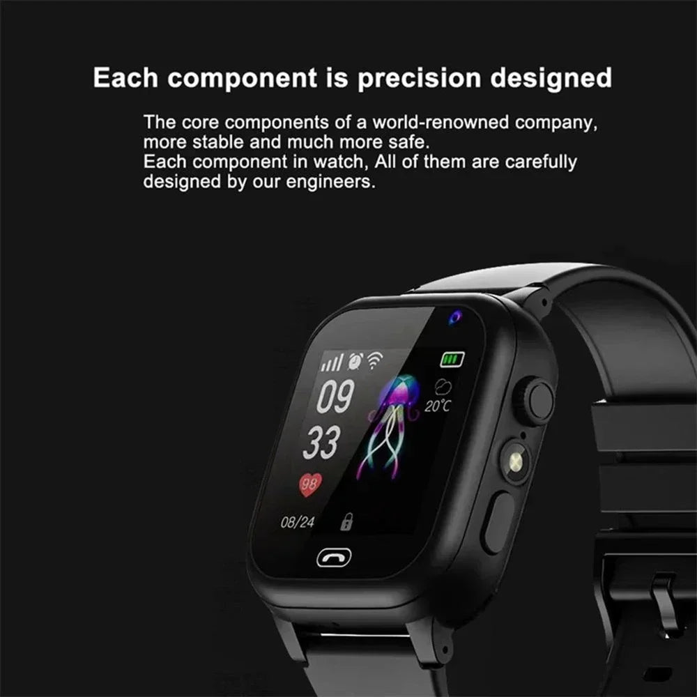 2024 Kids 4G Smart Watch Sim Card Video Call SOS GPS Location Phone Watch Camera Location Tracker Waterproof Child Smartwatch
