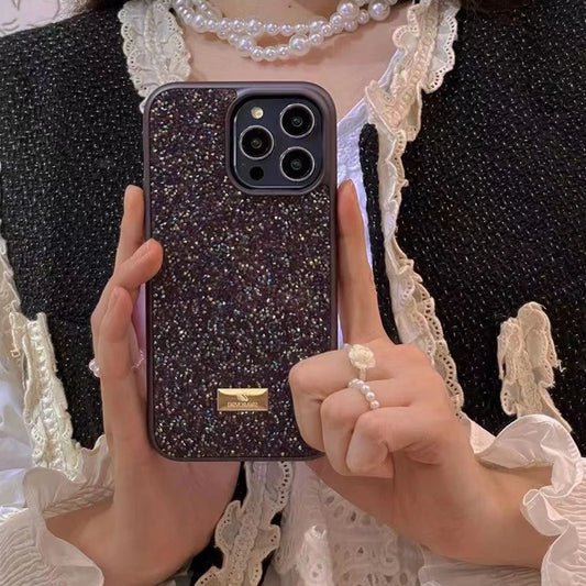 Diamond Swarovsky case For IPhone 14 Pro Ins Luxury Bling Glitter Diamond Senior Phone Case for IPhone 14 13 11 12 Pro Fashion Shockproof Case Cover