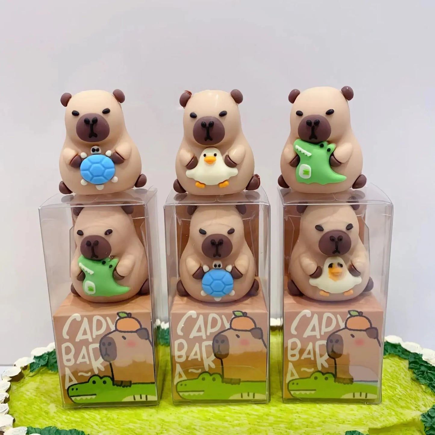 3 Pieces Creative Capybara 3D Cartoon shape pencil sharpener cute Penknife kid plastic desktop trinkets School stationery gift