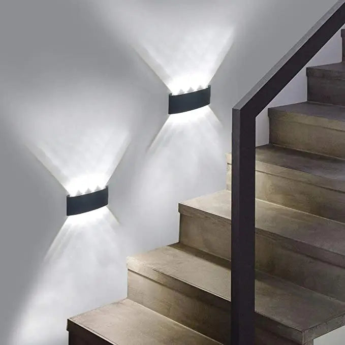 White LED Wall Lamp – Waterproof Up/Down Mount Light for Living Room, Hallway & Patio