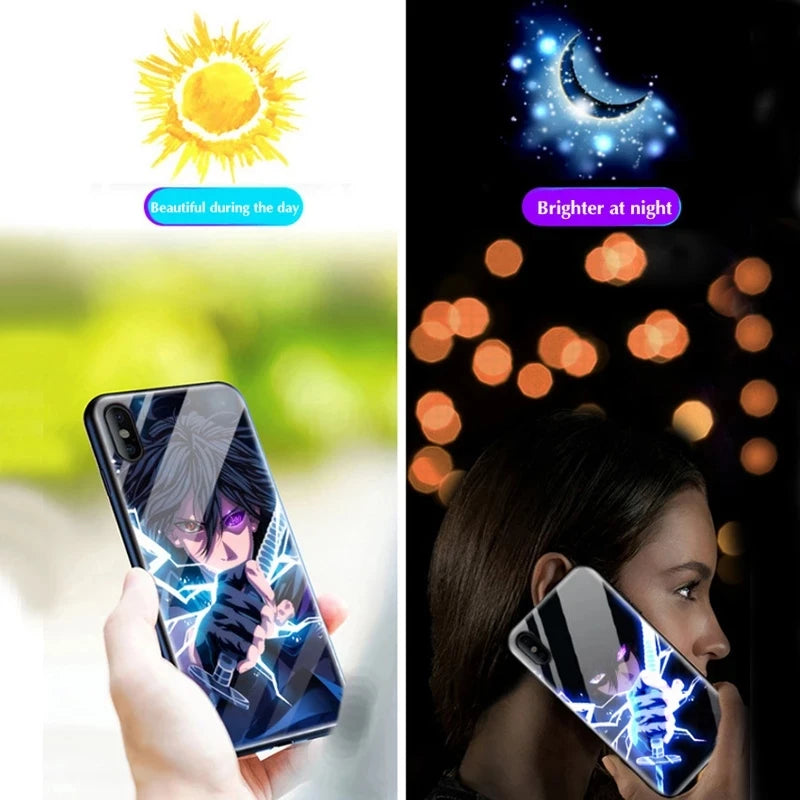 Dragon Ball LED Flash Music Light Up Phone Case For IPhone 13 12 11 Pro Max 7 8 Plus X XR Figure Son Goku Vegeta Phonecase Gifts
