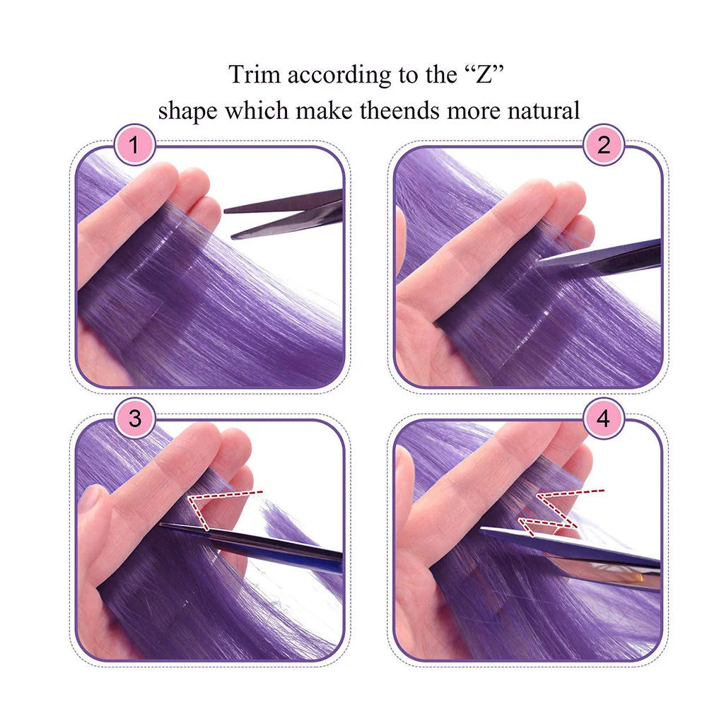 Get party-ready with our 6-pack Colored Highlights Clip-in Hair Extensions! Vibrant shades, 22 inches long, perfect for a fun pop of color