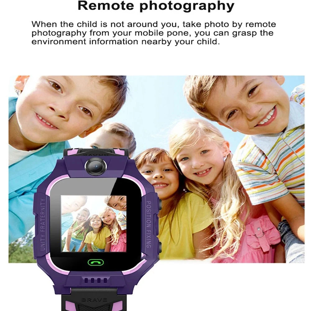 Kids Smart Watch 2024 New Sim Card Smartwatch For Children Sos Call Phone Camera Voice Chat Photo Boy Girl Gift Color Screen Q19