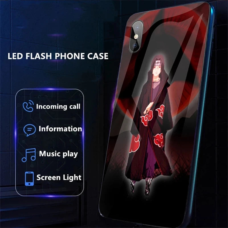 Dragon Ball LED Flash Music Light Up Phone Case For IPhone 13 12 11 Pro Max 7 8 Plus X XR Figure Son Goku Vegeta Phonecase Gifts